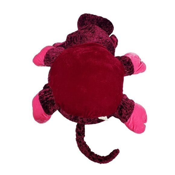 Six Flags Pig Plush Pink Red Spots Prize Toy Amusement Park Floppy Laying Pillow - Picture 7 of 11